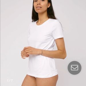 Organic Basics Cotton Stretch Tee - Size S White